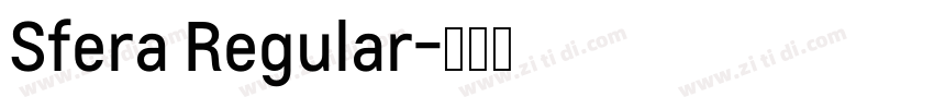 Sfera Regular字体转换